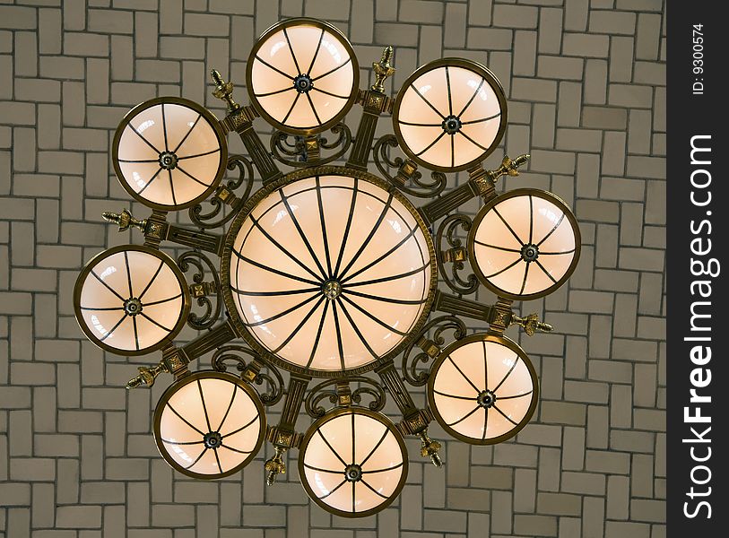 Fancy lamp with geometrical shape background