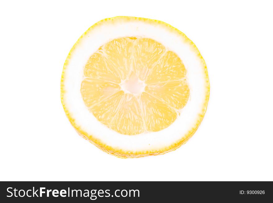 Lemon isolated on the white background