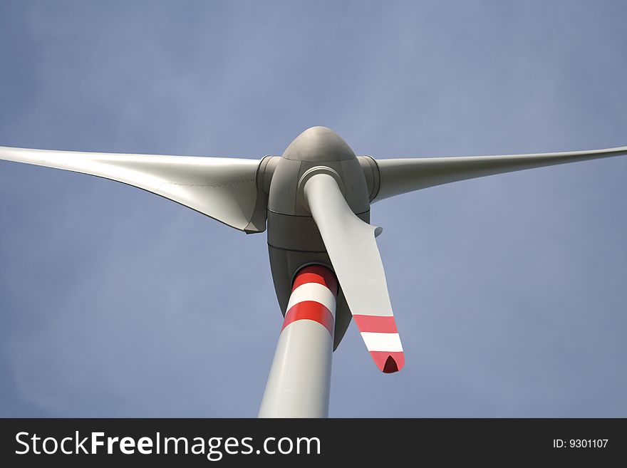 Wind electricity generator on a sunny day. Wind electricity generator on a sunny day