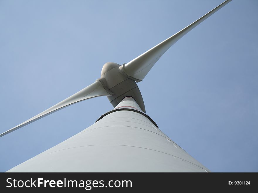 Wind electricity generator on a sunny day. Wind electricity generator on a sunny day