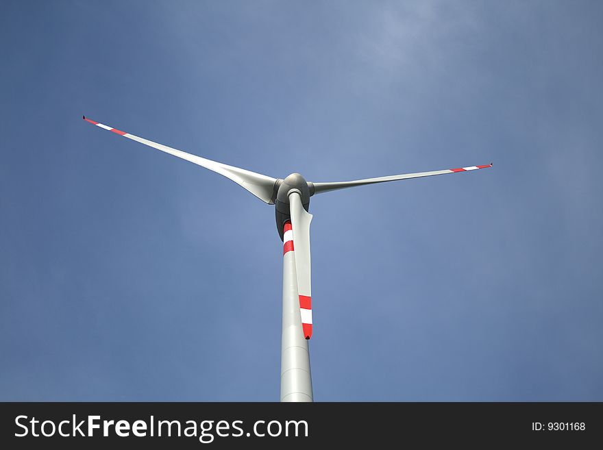 Wind electricity generator on a sunny day. Wind electricity generator on a sunny day