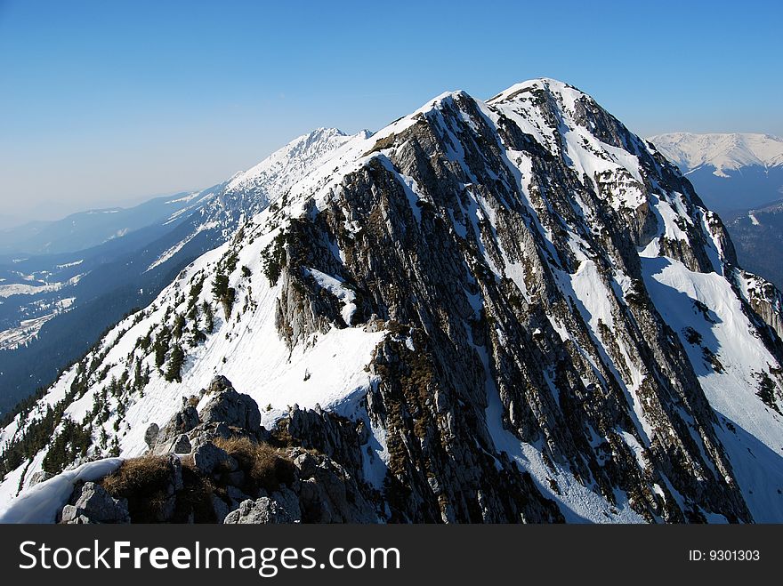 Winter Mountain Ridge