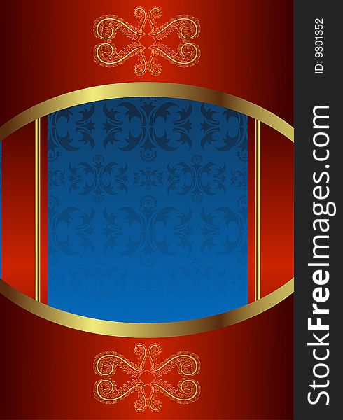 Classic golden royal backround with floral elements. Classic golden royal backround with floral elements