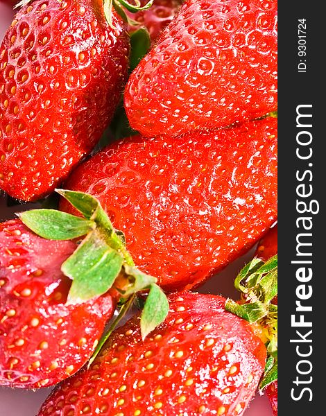 Fresh strawberries isolated on white background. Fresh strawberries isolated on white background