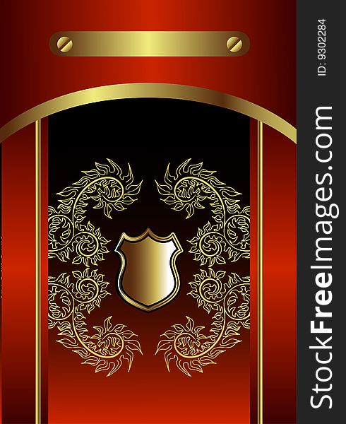 Classic golden royal backround with floral elements. Classic golden royal backround with floral elements
