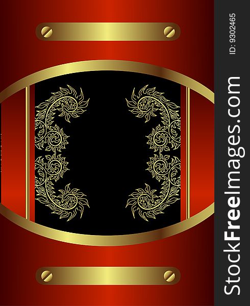 Classic golden royal backround with floral elements. Classic golden royal backround with floral elements