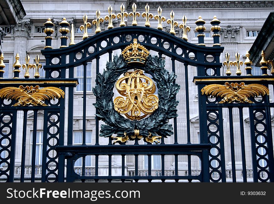 The Gate at Buckingham Palace in London, England. The Gate at Buckingham Palace in London, England