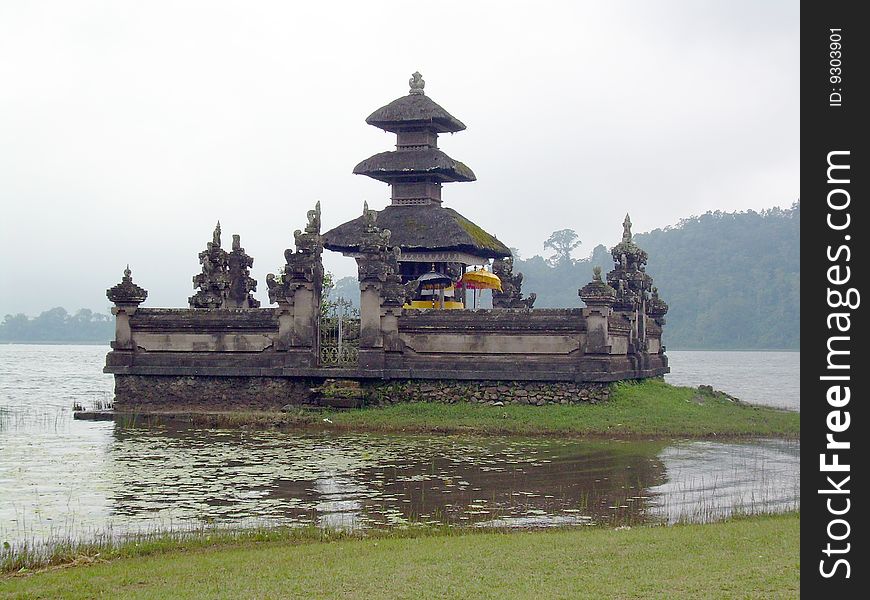 Temple among the waters at Baratan Lake,Bedugul bali-Indonesia. Temple among the waters at Baratan Lake,Bedugul bali-Indonesia