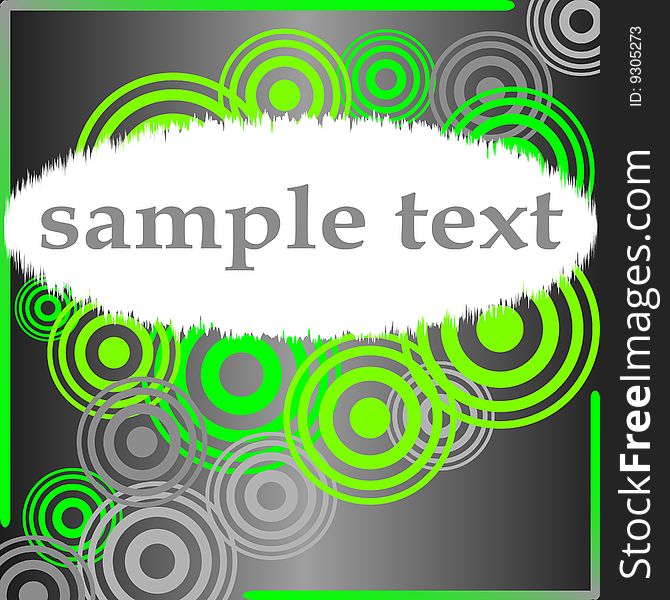 Modern green flyer with sample text