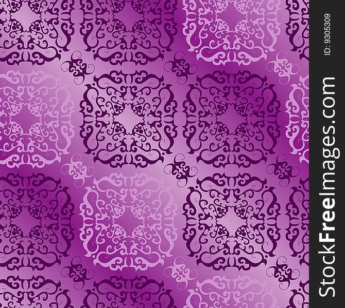 Seamless violet ornament vector pattern. Seamless violet ornament vector pattern