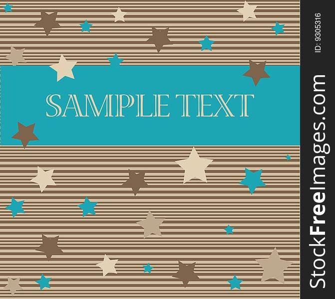 Retro flyer with stars and sample text