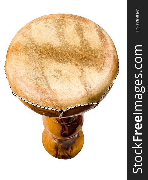 African drum isolated over white