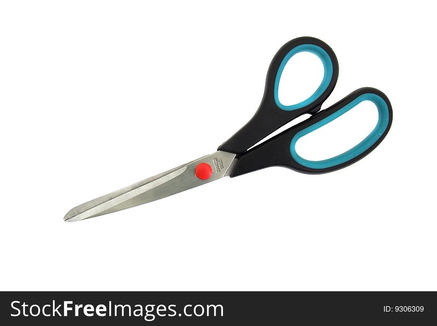 This is a scissors, isolated on white background.