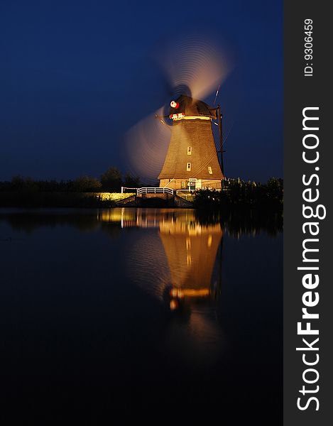 A windmill taken with a long exposure time. A windmill taken with a long exposure time