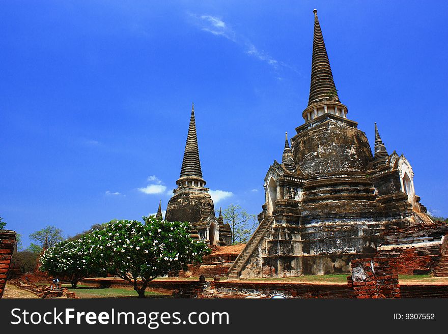 Stupa In Ayutthaya Thailand