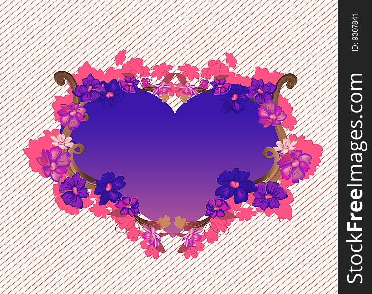 Vector illustraition of elegant floral frame