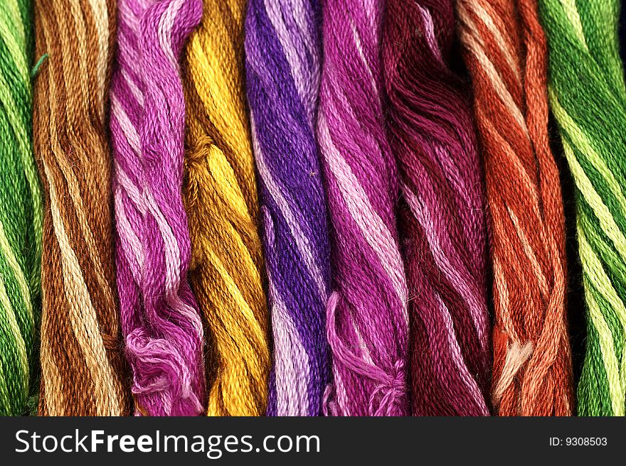 Background Of Colour Threads