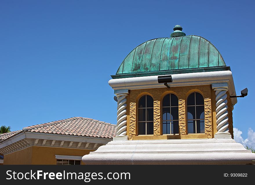 Beautiful Ornate Cupola Against A Clear Blue Sky