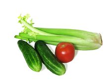 Fresh Vegetables Isolated On White Royalty Free Stock Image