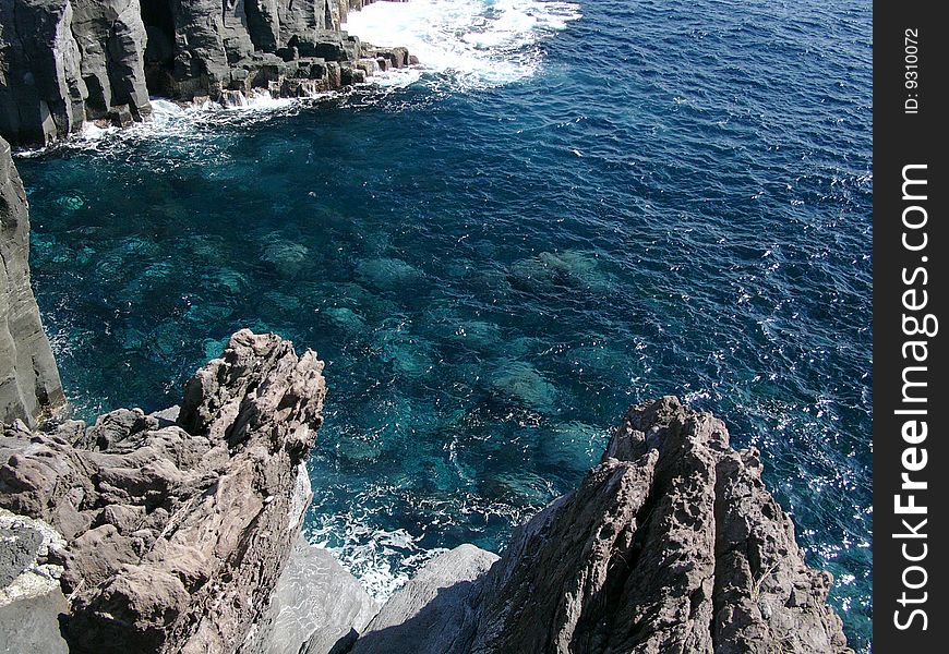 Seashore with Volcanic rocks at Ito - Japan. Seashore with Volcanic rocks at Ito - Japan