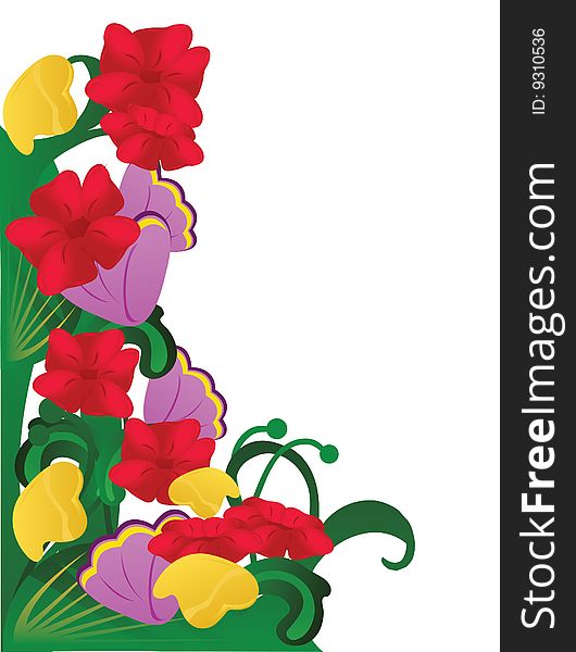Flowers and plants background, for template, backdrop, decoration, websites and others