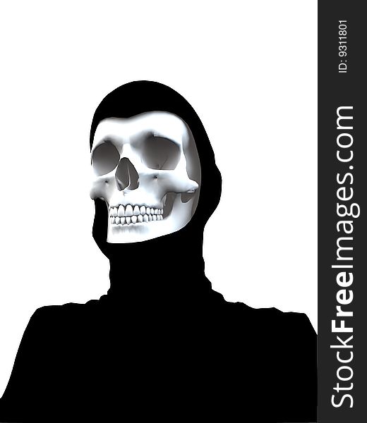 The grim reaper for death, medical and Halloween concepts. The grim reaper for death, medical and Halloween concepts.