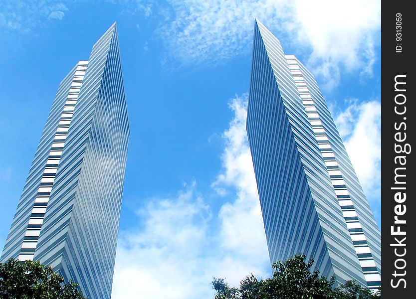Modern buildings in Singapore business center