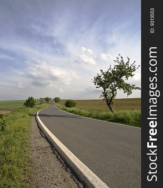 Image of the rural road in Czech 
republic. Image of the rural road in Czech 
republic