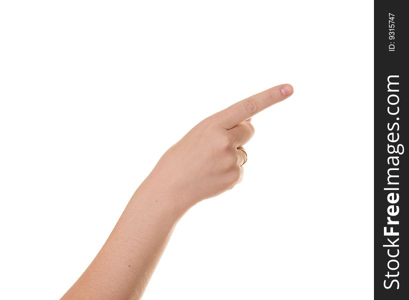 Finger gesture isolated over white. Finger gesture isolated over white