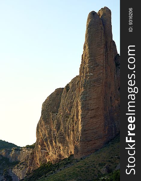 Fire Needle in Riglos Mountains; Huesca, Spain