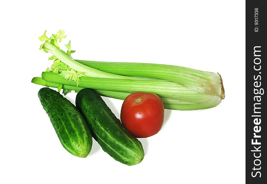 Fresh Vegetables Isolated On White