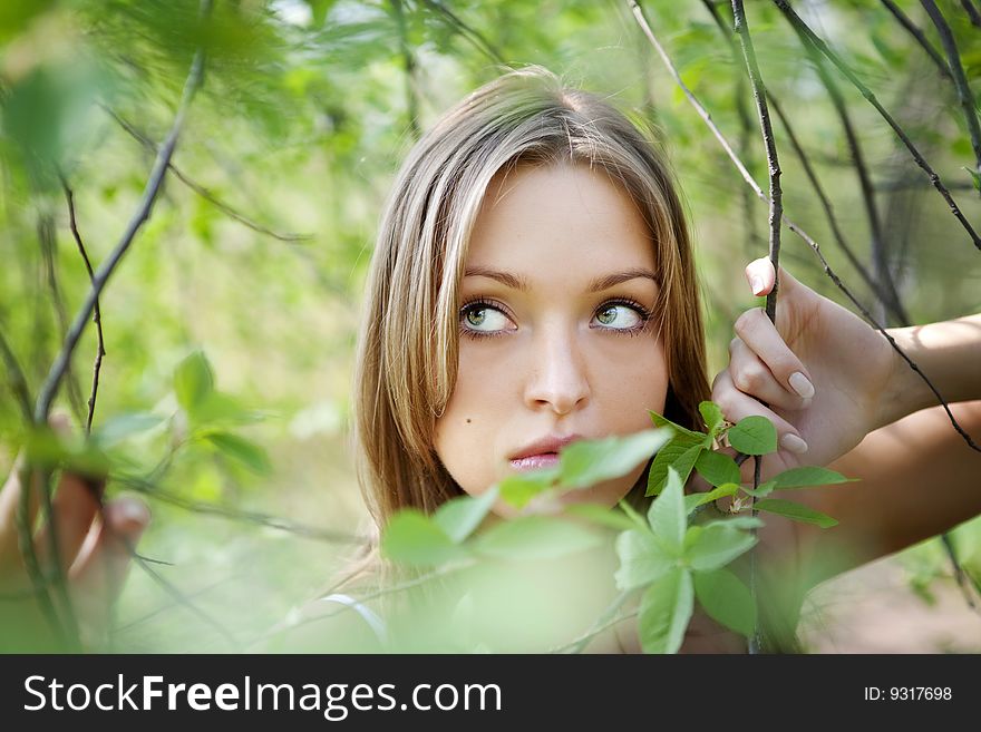 Portrait of a beautiful young lady