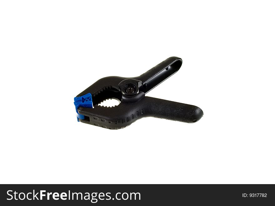 Carpenter clamp joiner tool, isolated on the white background