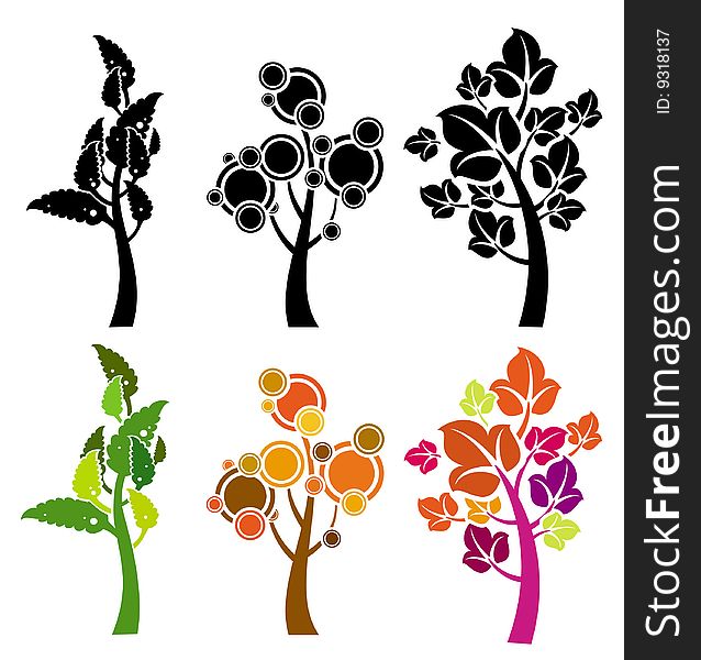 Trees pattern design.created by Adobe Illustrator software.