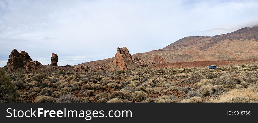 Panoramic view of the Teide