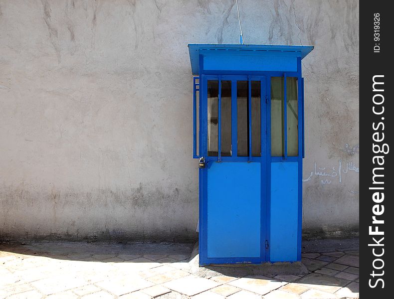 Small kiosk for selling public bus tickets