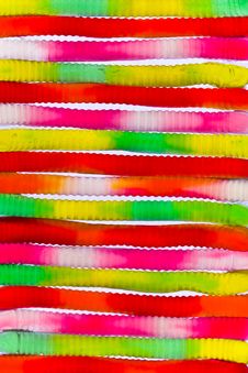 Stripes Of Gummy Worms Stock Photography