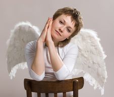 Pensive Angel Royalty Free Stock Photography Pensive Angel Royalty Free Stock Photography