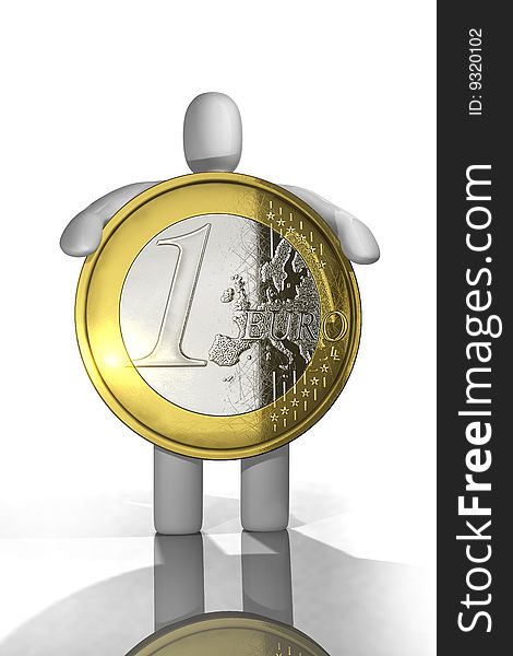 Euro Coin Concept Isolated