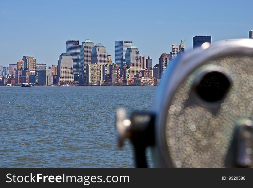 New York Manhattan Downtown view. New York Manhattan Downtown view