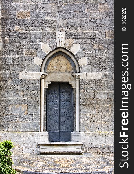 Entrance door of an old church. Entrance door of an old church