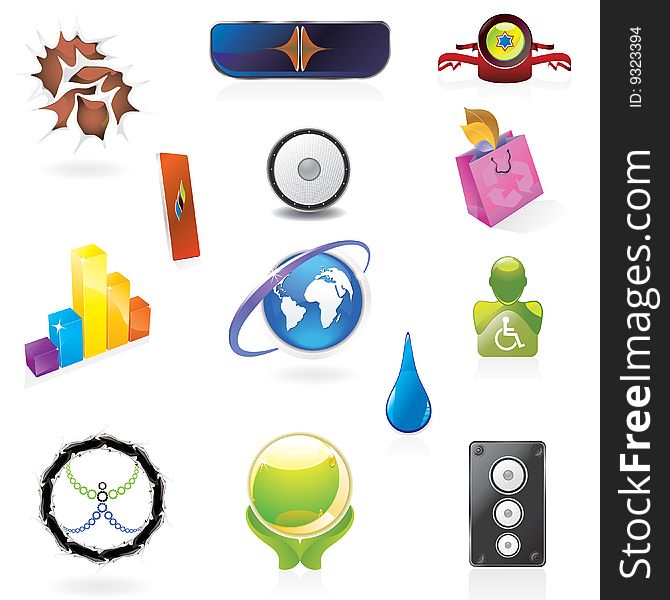 Various unique abstract design icons. Various unique abstract design icons