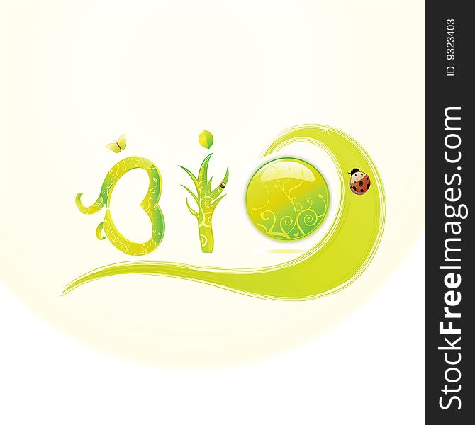 Bio concept to promote natural products. Bio concept to promote natural products