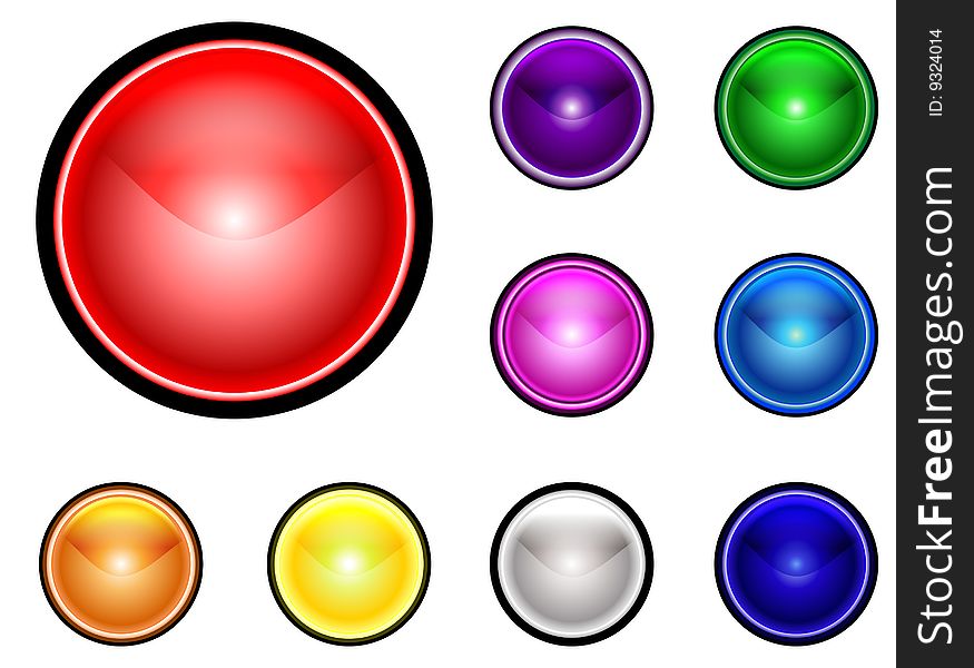 Collection on Colorful shiny buttons. Collection on Colorful shiny buttons