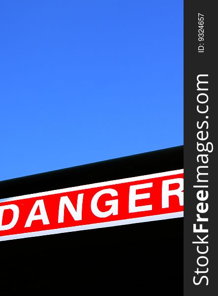 Detail of Danger Notice on Helicopter