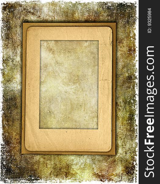 Old paper frame over grunge background. Old paper frame over grunge background