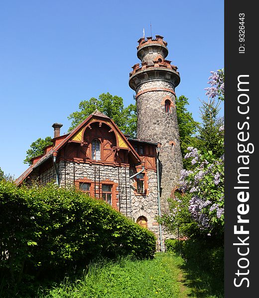 Dyke master house by the fabulous dam Les kralovstvi in Czech republic