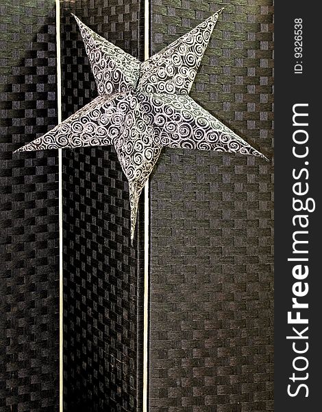 Black shade with 3d star home decoration. Black shade with 3d star home decoration