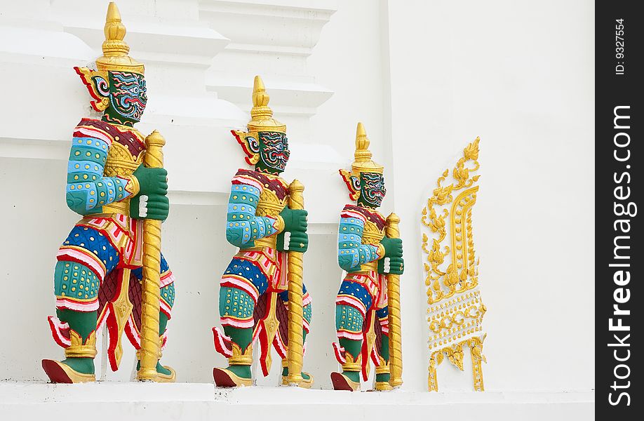 Giant stand around pagoda of Wat Pitchayatikaram, Bangkok, Thailand. Giant stand around pagoda of Wat Pitchayatikaram, Bangkok, Thailand