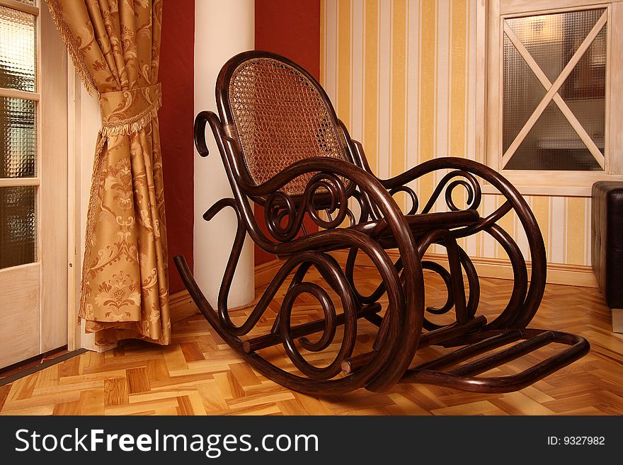 Rocking-chair in an interior